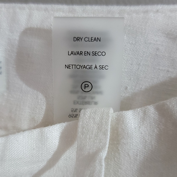 Calvin Klein NWT Timeless Off-White High-Rise Wide-Leg Linen Dress Pants SIZE 8 - Picture 12 of 12